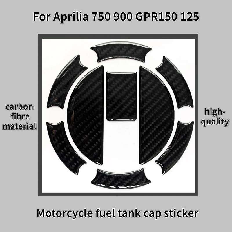 

3D Carbon Fiber Sticker Motorcycles Fuel Tank Cap Stickers For Aprilia 750 900 GPR150 125 For Triumph800 675 Moto Accessories