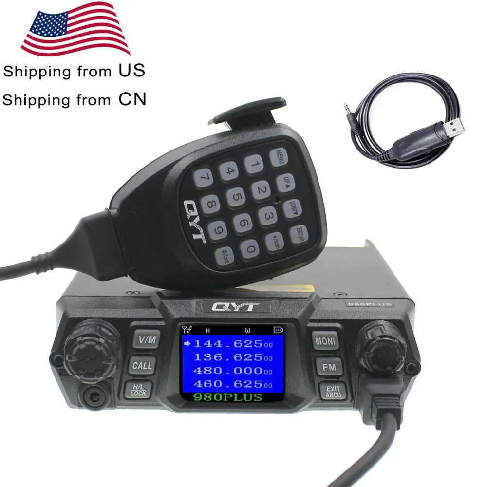 QYT KT-980Plus Dużej Mocy 50W Dwuzakresowe 136-174&400-470MHz 200CH Dwuzakresowe Quad Standby Samochodowe Mobilne Radio Dwukierunkowe 980plus
