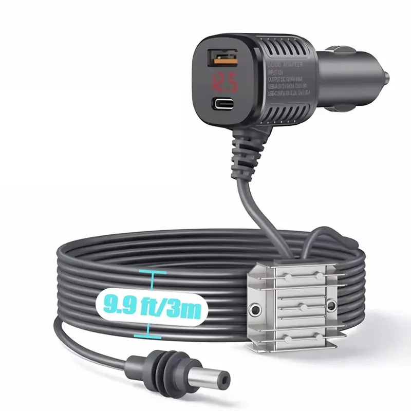 2026 New For Starlink Mini Car Cigarette Lighter Adapter 3In1 12V-24V To 30V 3.5A Car Charger Voltage Converter 3 Meter Cable