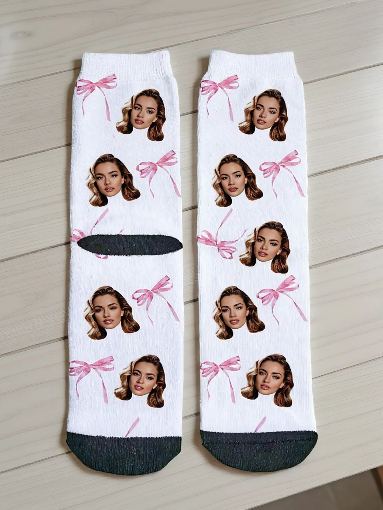 Custom Face Socks Personalized Funny Photo Print Socks For Family Couple Valentine Christmas Birthday Anniversary Gift For Her