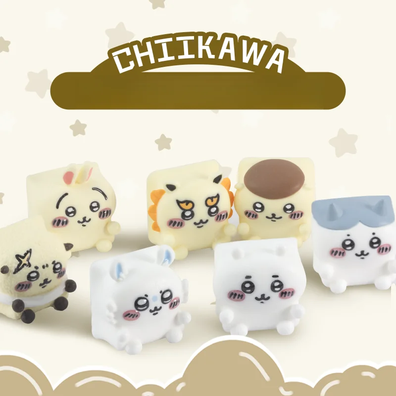 Lindos Teclados de Resina con Diseño de Chiikawa para Teclado Mecánico, Teclados de Anime Usagi Hachiware Momonga Kurimanju Rakko Shisa ESC, Regalo