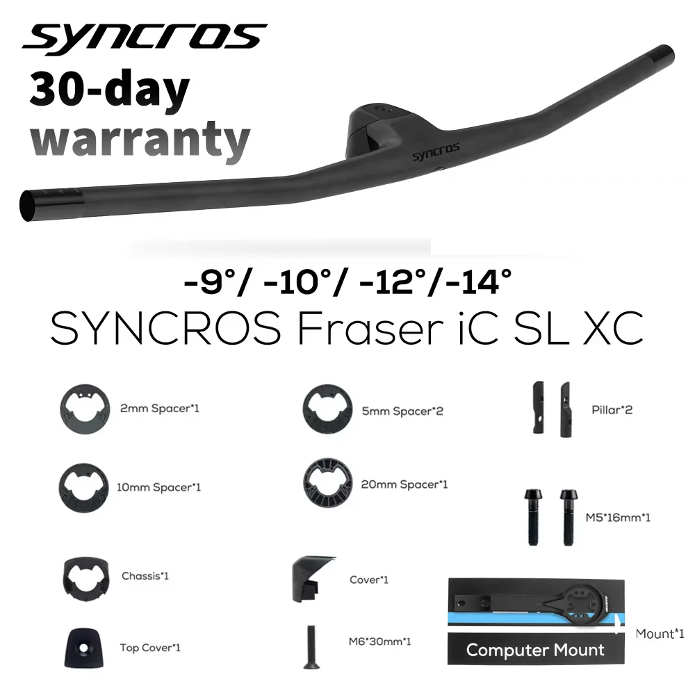 

SYNCROS FRASER IC SL XC Для рамы Sparks 50/60 мм-9 ° -10 ° -12 ° -14 Руль MTB, углеродное встроенное углеродное волокно, встроенная кабина