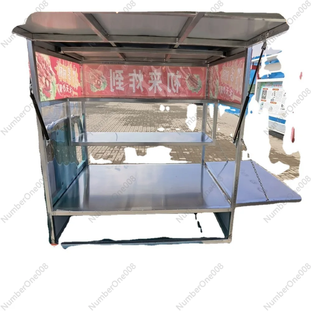 

Multifunctional Food Cart for Night Market, BBQ, Kebab, Breakfast, Fried Skewers, Commercial Electric Tricycle Stall