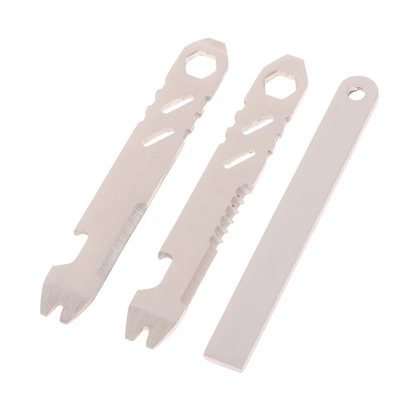 1Pc Edelstahl Multifunktionale Stemmeisen Mini Tasche EDC Inbusschlüssel Flasche Opener Tragbare Outdoor Fahrrad Reparatur Werkzeug