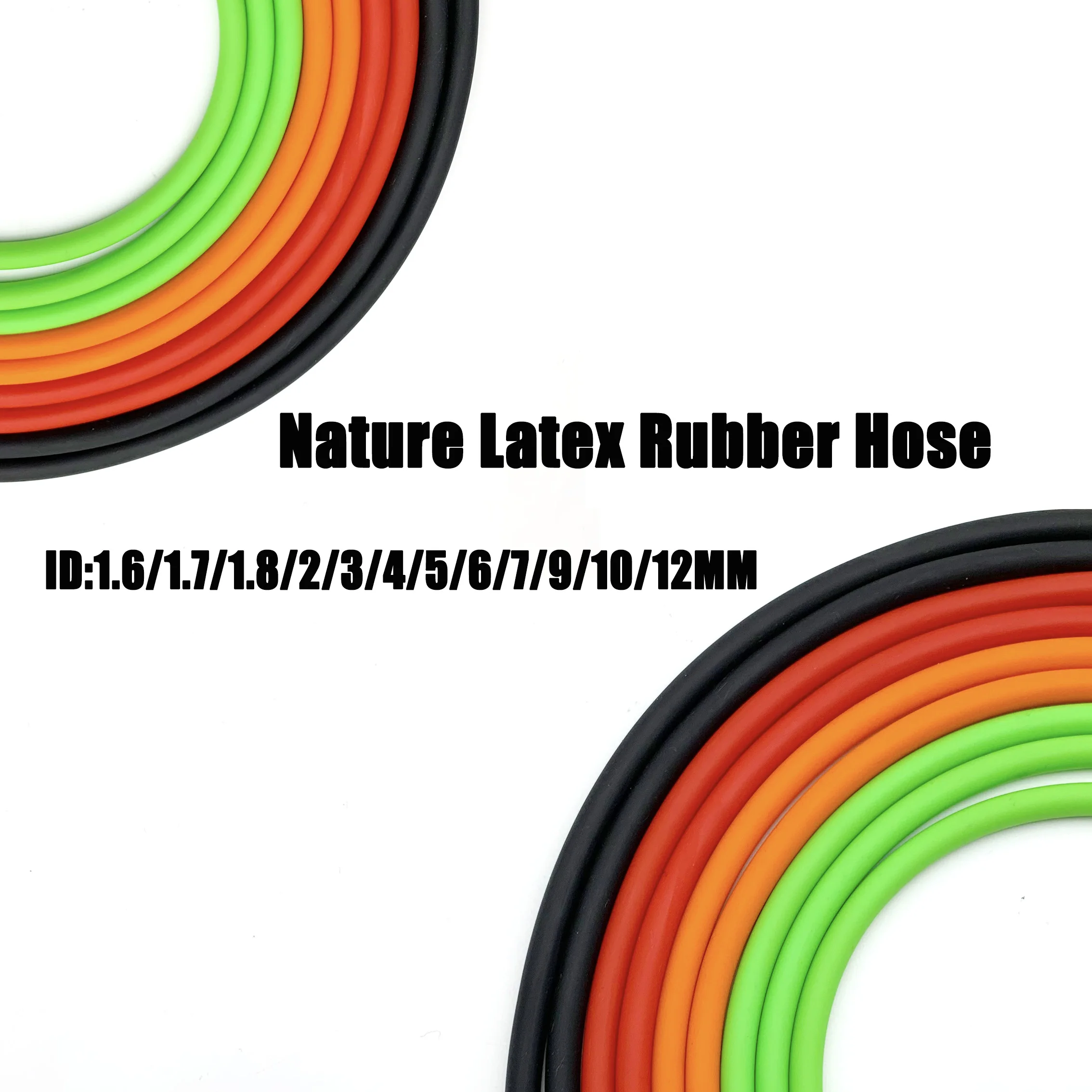 

ID 1.6/1.7/1.8/2/3/6 mm Multi-Color Natural High Elastic Latex Rubber Tube Hose for DIY/Crafts/Home Projects/Binding/Tie-Downs