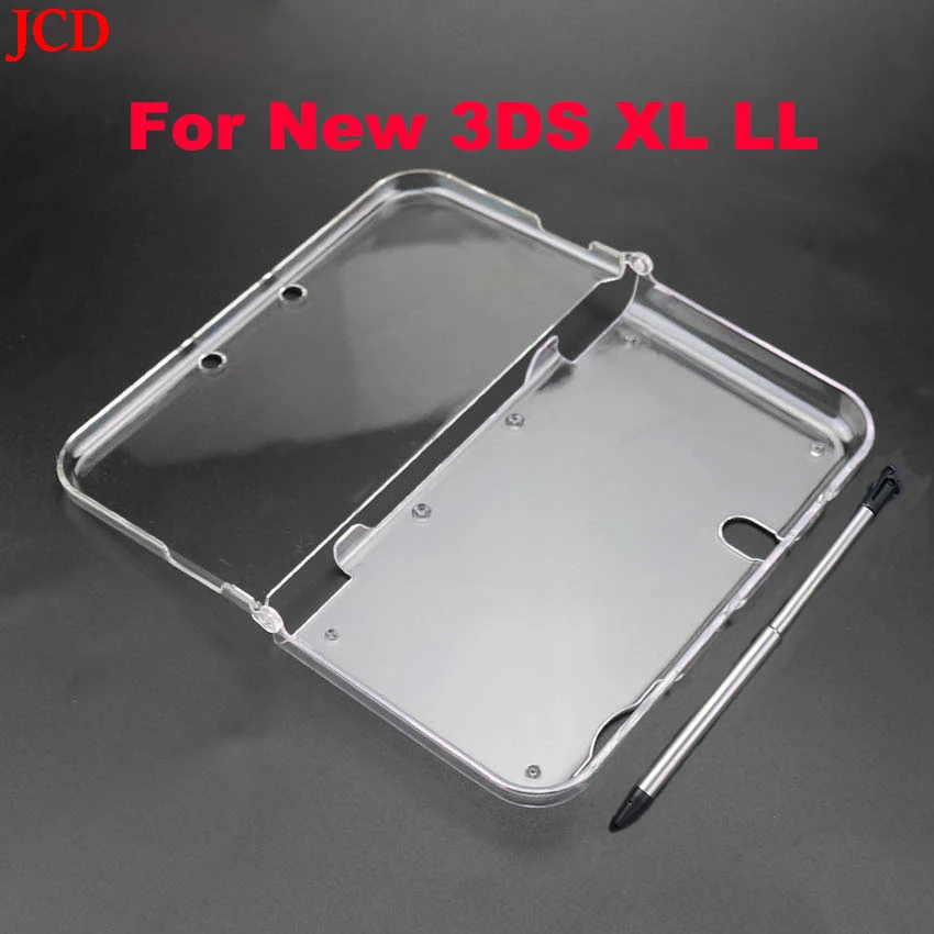JCD In Bulk Plastic Clear Crystal Protective Hard Shell Skin Case Cover For Nintend 3DS New 3DS New 3DS XL LL Console & Stylus
