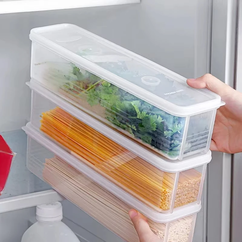 Refrigerator Fresh-keeping Organizer Boxes Vegetable Fruit Fresh-keeping Food Preservation Boxes Transparent Sealed Storage Box