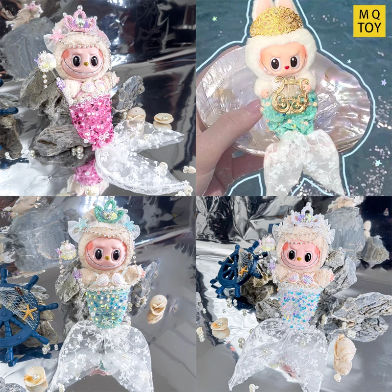 

For Labubu Mermaid Doll Clothes Set Multi-Color Shiny Fairy Like Outfit Birthday Gift For Dolls And Collectibles