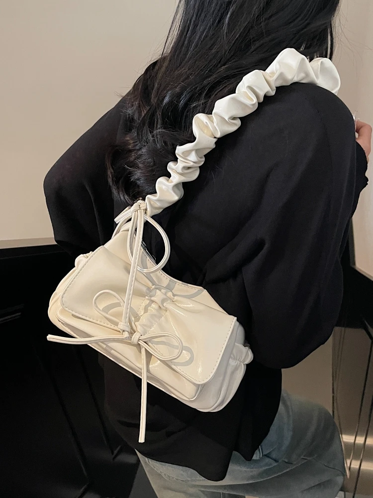 Faionable مطوي تحت الإبط حقيبة نسائية 2025 الاتجاه الجديد تنوعا حقيبة كتف مفردة النسخة الكورية حقيبة كروسبودي عالية الجودة #3