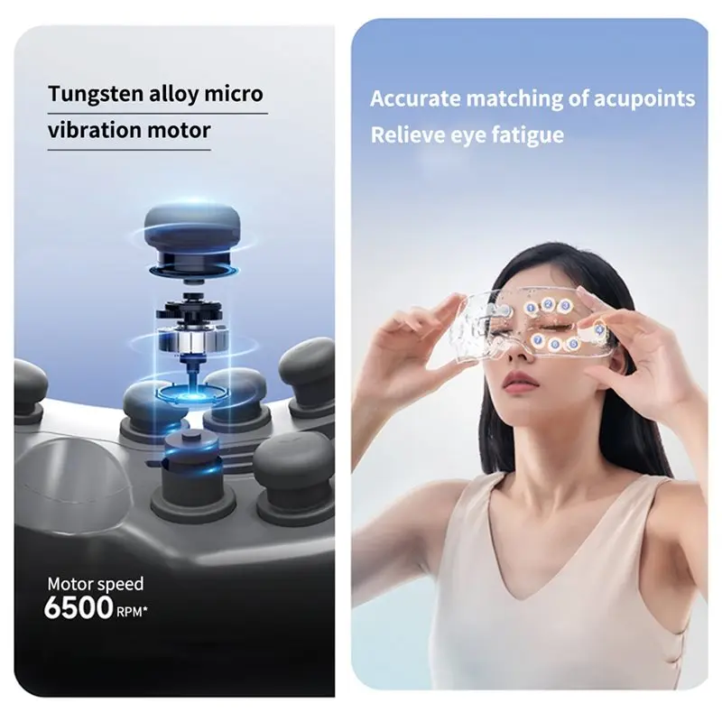 【SZYBKI SPRZEDAŻ】 Masażer do oczu na zmęczone oczy, parowy, ciepły, spa, inteligentny masaż, poprawiający sen, redukujący cienie pod oczami
