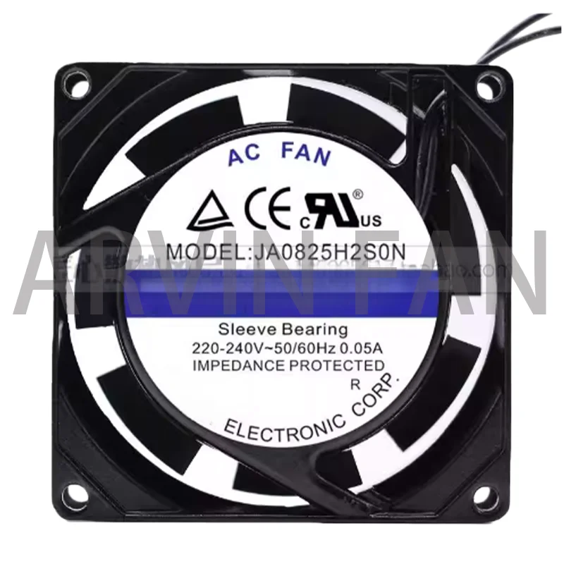 JA0825H2B0N 8025 220V-240V 0.05A Ventilador silencioso con marco de aluminio