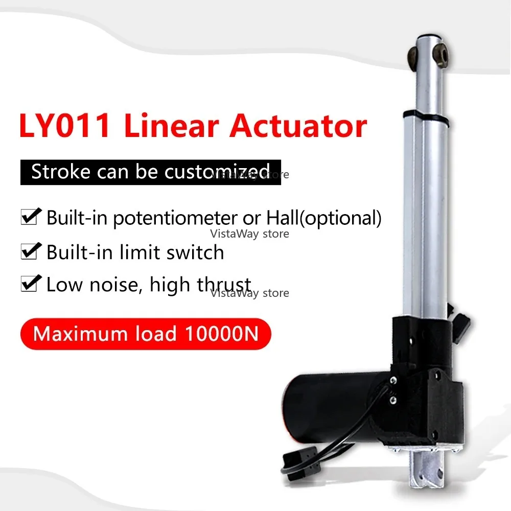 High Quality 4~30mm 6000N Load 24v Silent Miniature Reciprocating Electric Cylinder Push-pull Rod Hydraulic Lifter