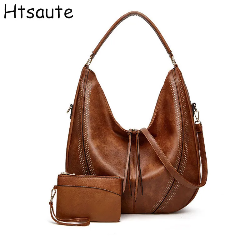 

Single/set Large Capacity Shoulder Bags Women Large Shopper Bag Solid Color PU Leather Crossbody Handbag Lady Travel Tote Bags