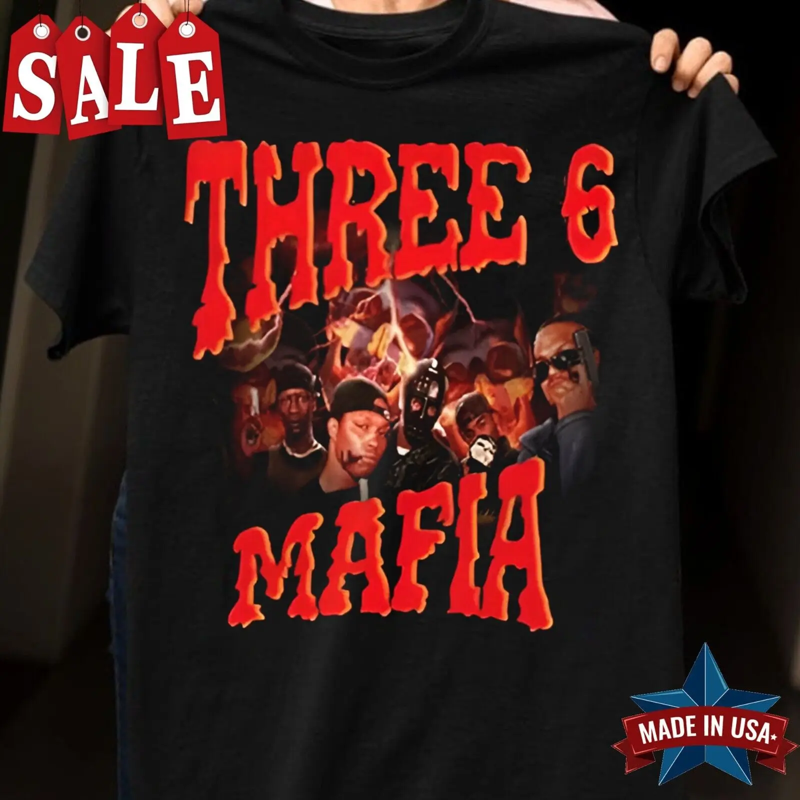 New Popular Three 6 Mafia Concert Unisex All Size 6D904