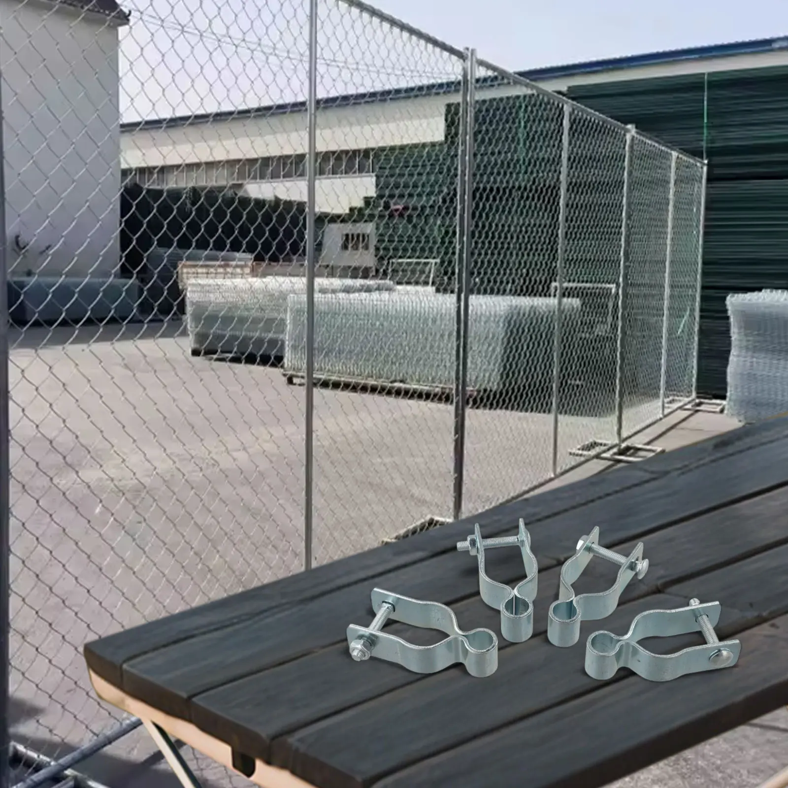 

Chain Link Fence Gate Post Female Hinges 4 Pieces Galvanized Steel 58 Pintle Size Fits 138 Inch Fence Posts with Bolts Nuts