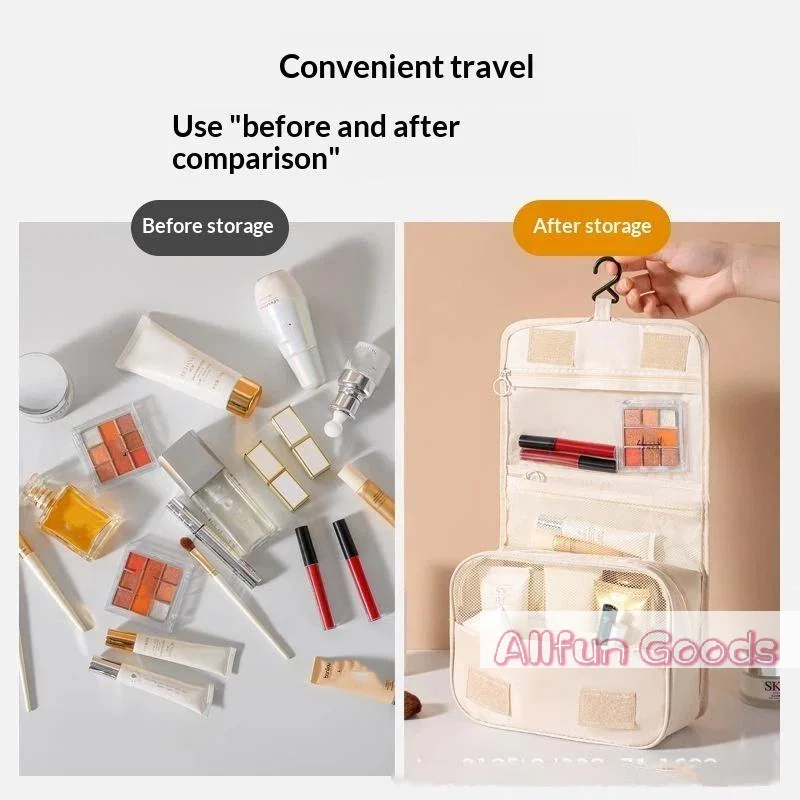 [TG835]Waterproof Hanging Travel Toiletry Bag Large Capacity Multiple Pockets Perfect For Trips Vacations Getaways