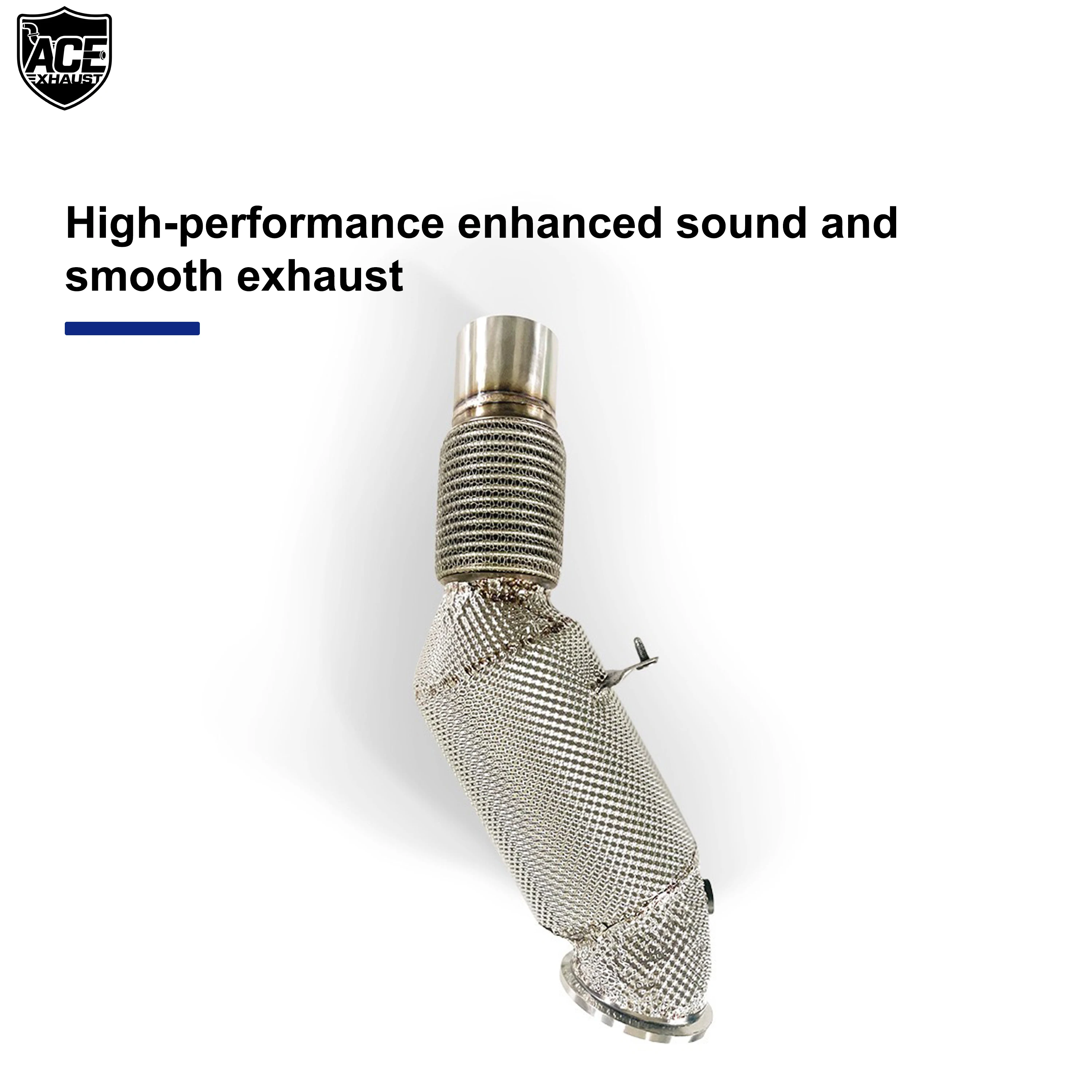 ACE Hochleistungs-Downpipe für BMW 230i 225i 530i G42 2.0T B48 Hochwertiges SUS304 Auspuffrohr mit Dreiwege-Katalysator – Detail 9
