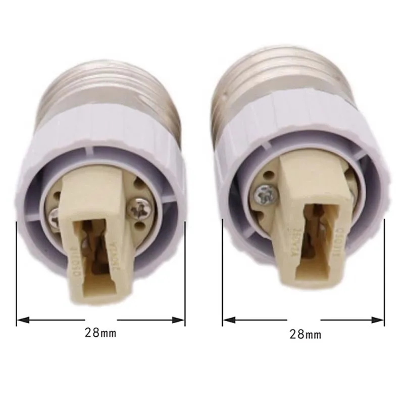 Suporte cerâmico da lâmpada LED, base da lâmpada do halogênio, adaptador do soquete, conversor, lâmpada do parafuso, salvar a luz, PBT, E14 a G9, E27