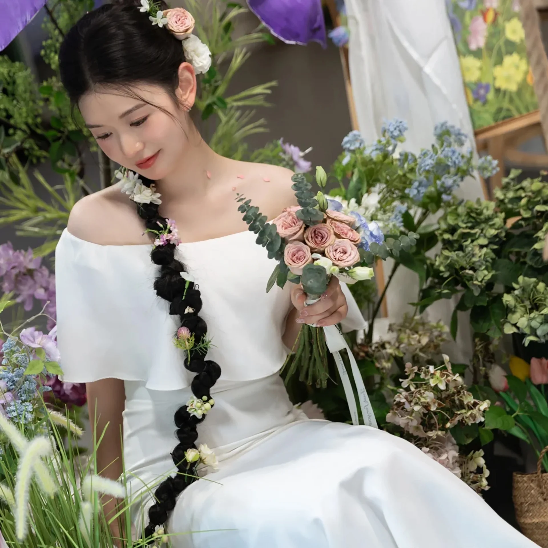 Blanco Simple satén Corea noche niñas vestidos de fiesta sirena boda personalizado sin tirantes Ormal vestidos de graduación para mujer