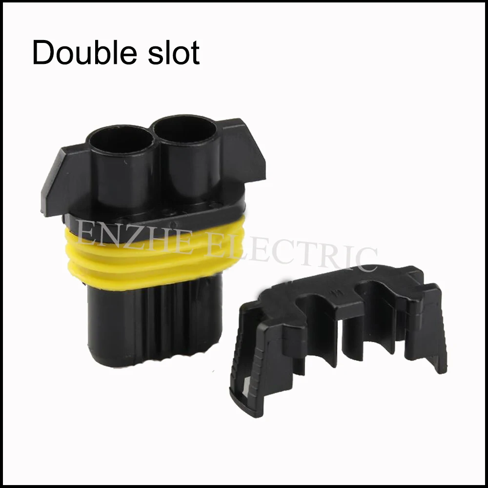 100SET DJ9006-1 H11 car wire connector Harnes cable 2 pin automotive waterproof plug Include terminals seal