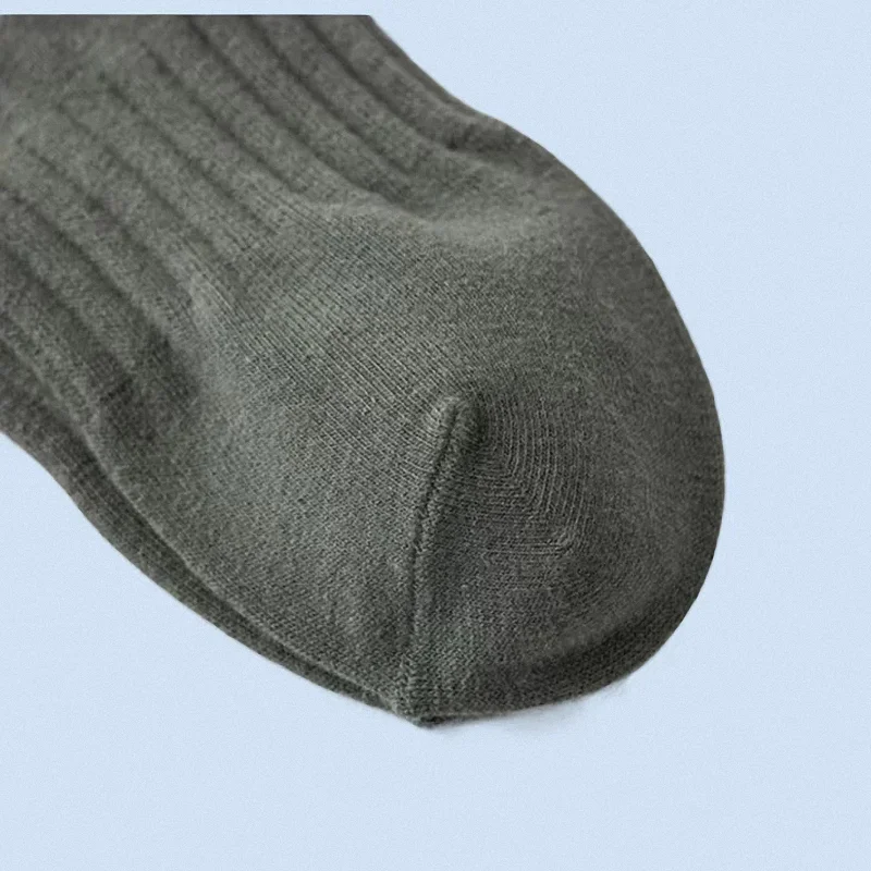 Chaussettes d'affaires en coton absorbant la sueur pour hommes, chaussettes mi-longues, haut, tube long, document solide, été, 5/10 paires