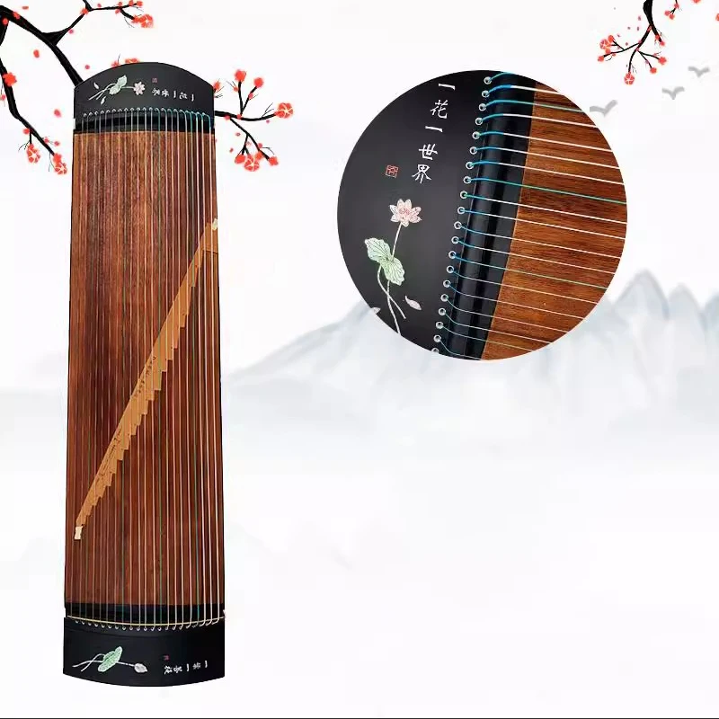 21-strings Guzheng Professional Grade Chinese Traditional Stringed Instruments Playing Portable Guzheng for Children Beginners