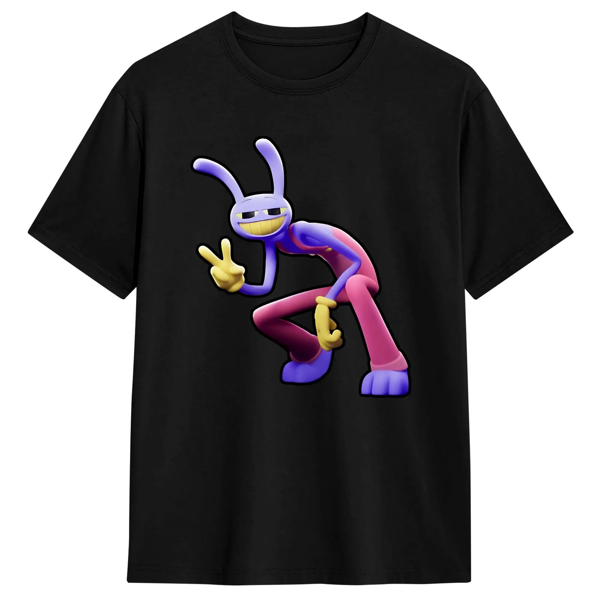 Novelty Amazing Circus Jax TADC Rabbit T-Shirt Men Round Collar Pure Cotton T Shirts  Short Sleeve Tees Big Size Clothes
