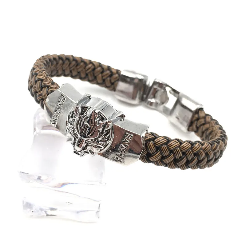 Game Final Fantasy bracelet Bangle Charm Jewelry Cosplay Punk leather Bracelets Of Men Women Gifts