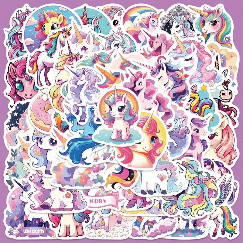 Pony Rainbow Unicorn decorative stickers My Little Pony DIY pink stickers Children's holiday creative souvenir party gift