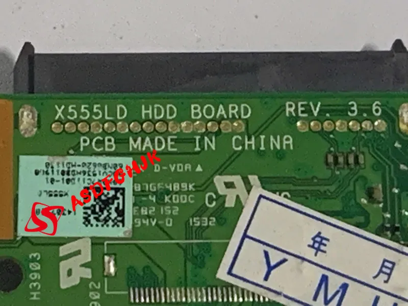 Used Original X555LD REV 3.3 3.6 HDD Board For Asus X555L X555LD Laptop HDD Hard Disk Drive Board Version 100% Tested Fast Ship