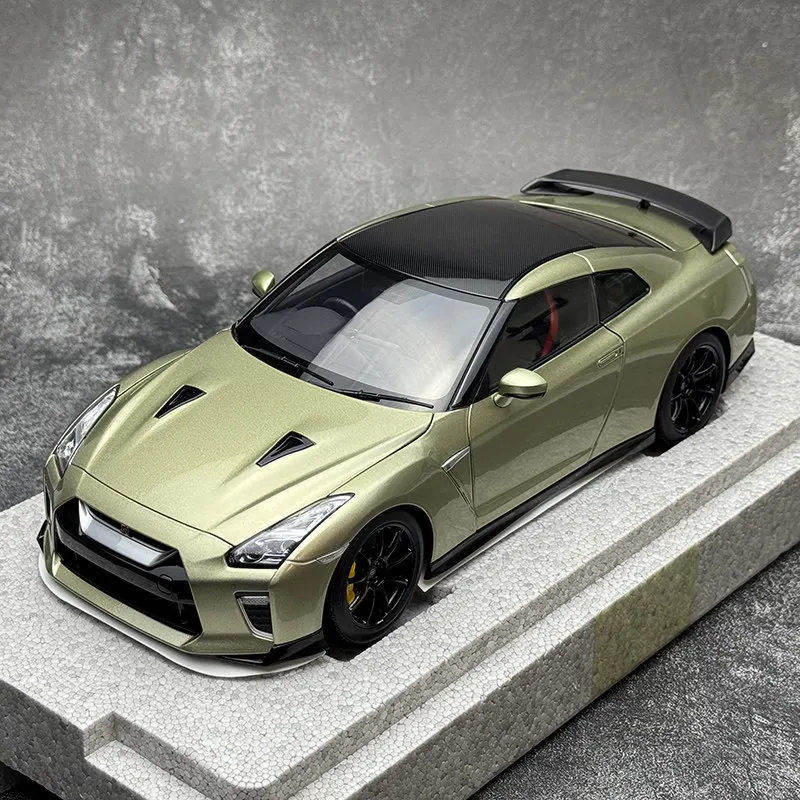 

MH 1:18 Nissan GT-R (R35) NISMO T-Spec 2022, имитация статического сплава, модель автомобиля, праздничный подарок для мальчиков, коллекционное украшение.