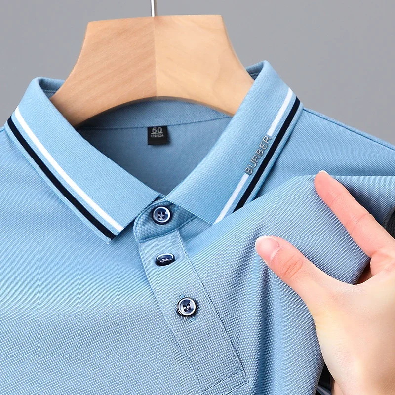 Designer Quality Men's Polo Shirt 2024 Summer New Lapel Embroid Exquisite Short sleeved T-shirt Business Leisure Golf Men's Wear