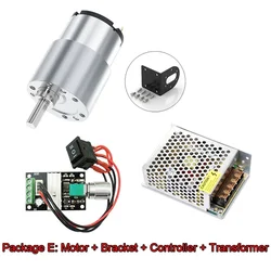 JGB37-520 DC 6V 12V 24V Micro Gear Reducer Motor 7RPM~960RPM 1-93Kg.cm High Torque Metal Speed Adjustable Forward Reverse Set