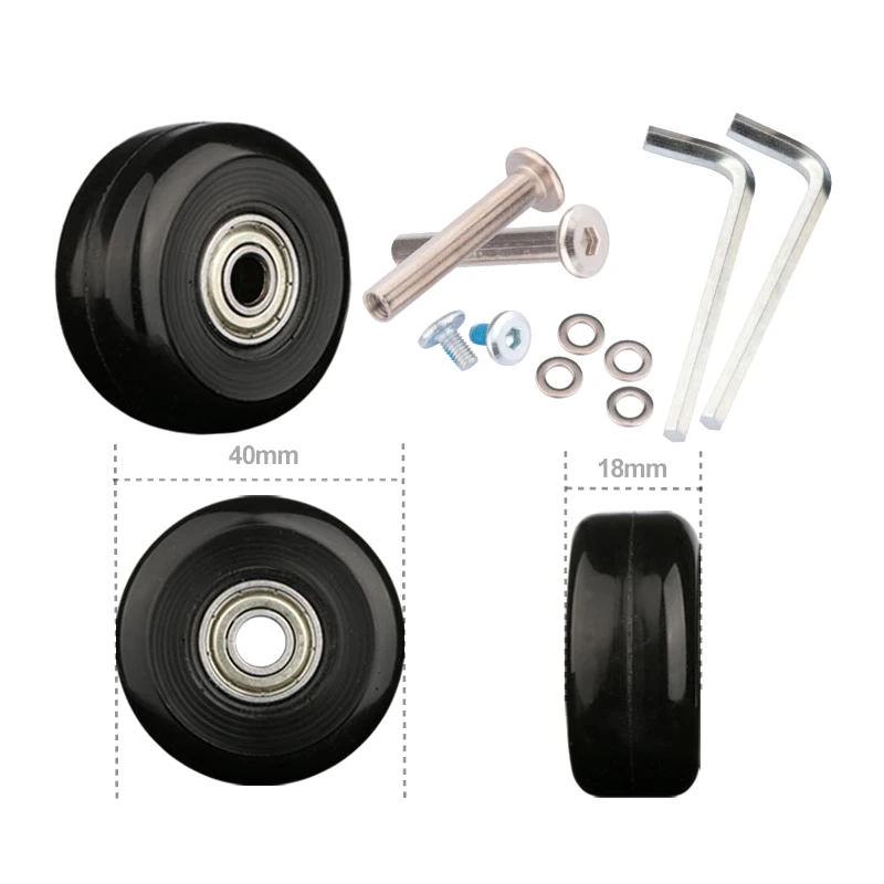 Universal Durable Casters Silent Repair Replacement Travel Luggage Wheel Suitcase Parts Axles Sliding Wear Resistant Flexible