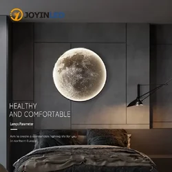 Luz Led de fondo de Luna para sala de estar, lámparas de pared para dormitorio, luz de noche para pasillo, Loft, luces interiores para el hogar