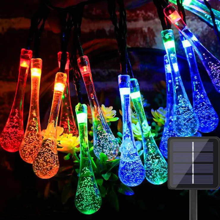 Guirnalda de luces LED para exteriores, lámpara Solar resistente al agua IP55, 2 modos, 8 modos, hadas, vacaciones, fiesta de Navidad, jardín