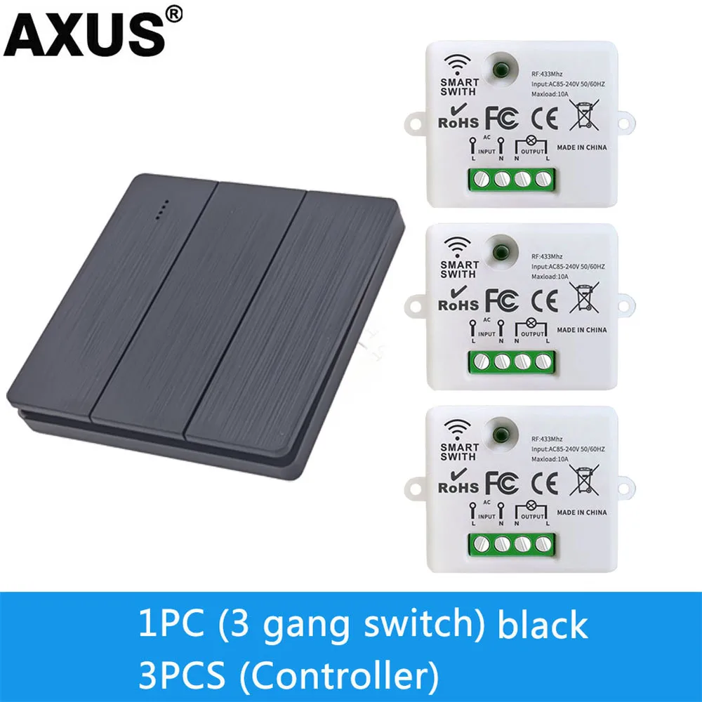1 2 3 Kanaals Knop 86 Type Wandpaneel RF 433 Mhz Afstandsbediening voor RF433 Smart Switch RF433 voor thuis Led Licht Lamp Fan