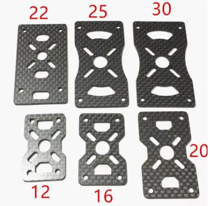 3K Carbon Fiber Multi-Axis Motor Mount Bracket for 4/6-Axis Cars16mm/20mm/22mm/25mm/30mm Tube Clamp Carbon Plate Thickness:2mm