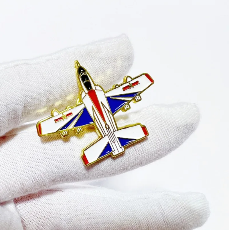 Creative Baking Paint Drone Brooch Dual Color Oil Dripping Men's Airplane Badge Handicraft