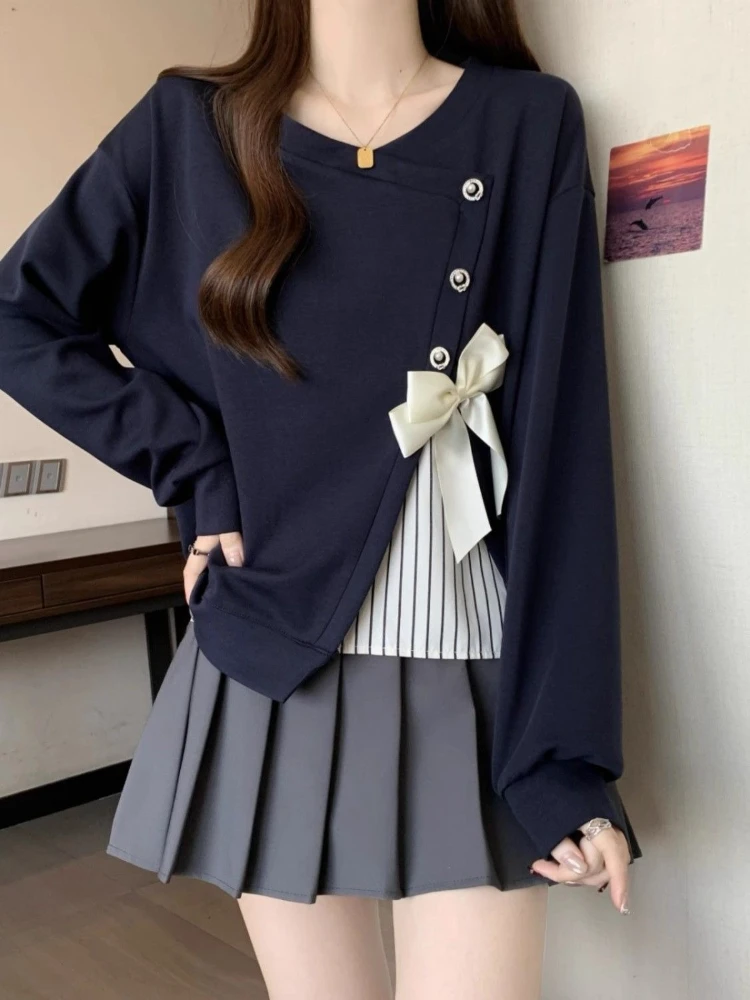 Jersey Retro falso de dos piezas para mujer, Top, ropa coreana, moda nueva en ropa Popular, tendencia 2025, sudaderas Emo Kpop para mujer