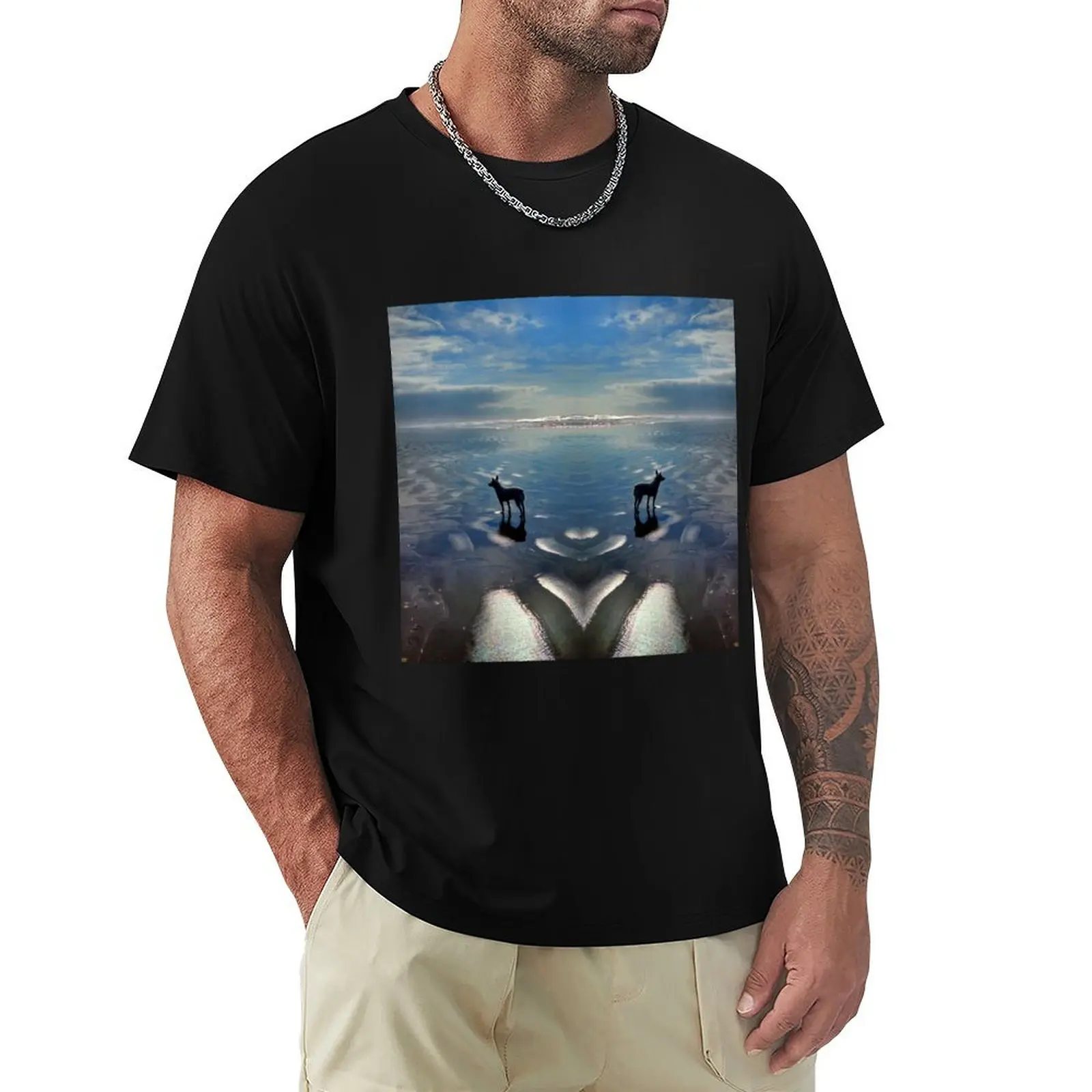 Cosmo viewing the Beach at a receding tide T-Shirt plus size tops aesthetic clothes graphic t shirts mens graphic t-shirts pack