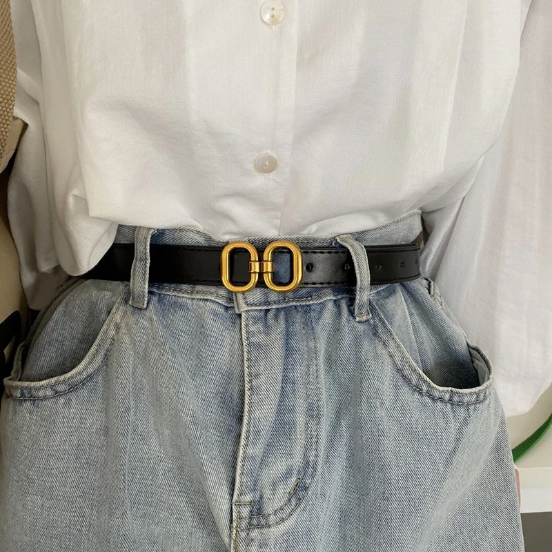 High Quality Jeans Women's Pu Leather Belt Fashion Soft Belt Korean Version Jeans Belt Casual Versatile Belt