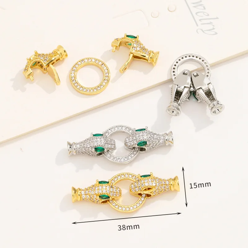 Juya DIY Accessories Supplies Cubic Zirconia Floating Sector Connector Mountings For Women Natural Stones Pearls Jewelry Making