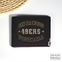 SAN FRANCISCO 49ERS FOOTBALL CANVAS WALLET MEN AND WOMEN SHORT STYLE DURABLE LIGHTWEIGHT EVERYDAY USE FASHION BUSINESS DESIGN