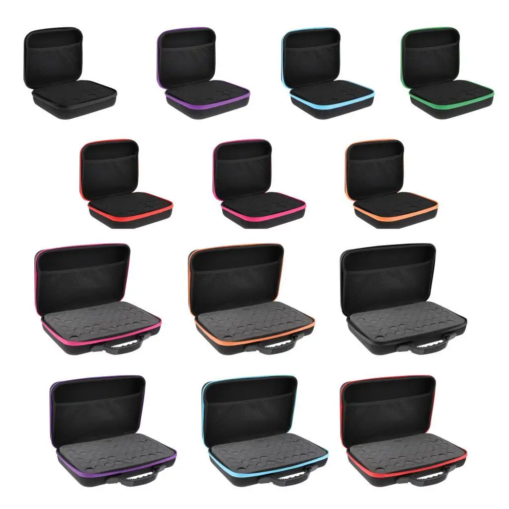 

30 Bottles Essential Oils Carrying Case Pouch for 5ml, 10 15ml Bottles, Zipped Storage Organizer Holder for Travel Home