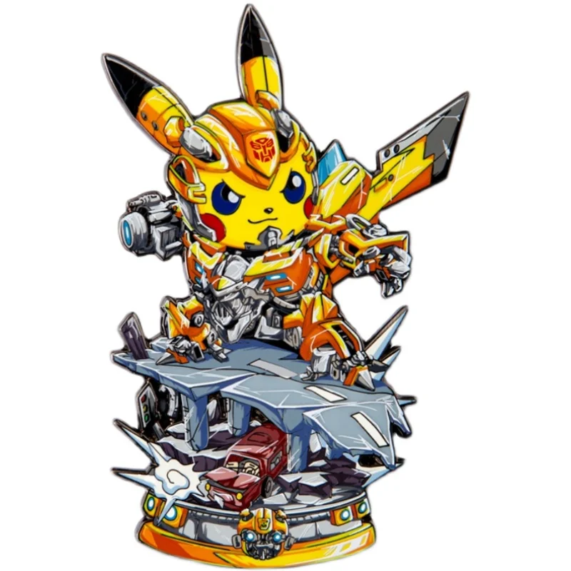 

10cm Pokemon Anime Peripherals Figure Higher Quality Alloy Kawayi Brooches Badge Backpack Fashion Accessories Ornament Pendant