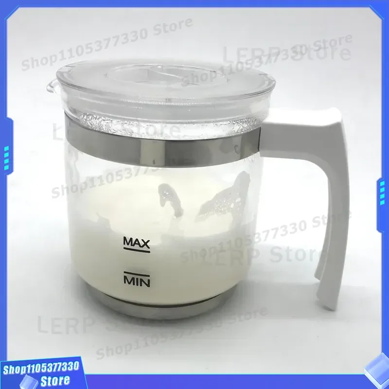 Electric Milk Frother Automatic Hot Cold 2 Mode Glass Magnetic Drive for Latte Art Coffee Foam Maker Handheld Whisk Device