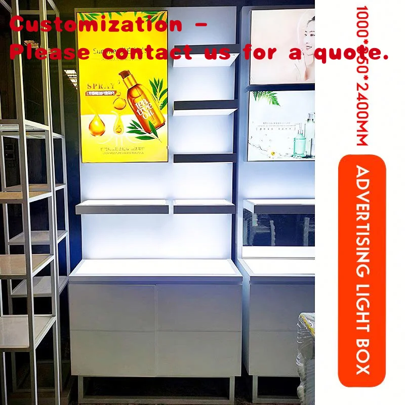 custom.High-End Modern Makeup Cosmetic Display Cabinet High-Established Beauty Furniture Showcase