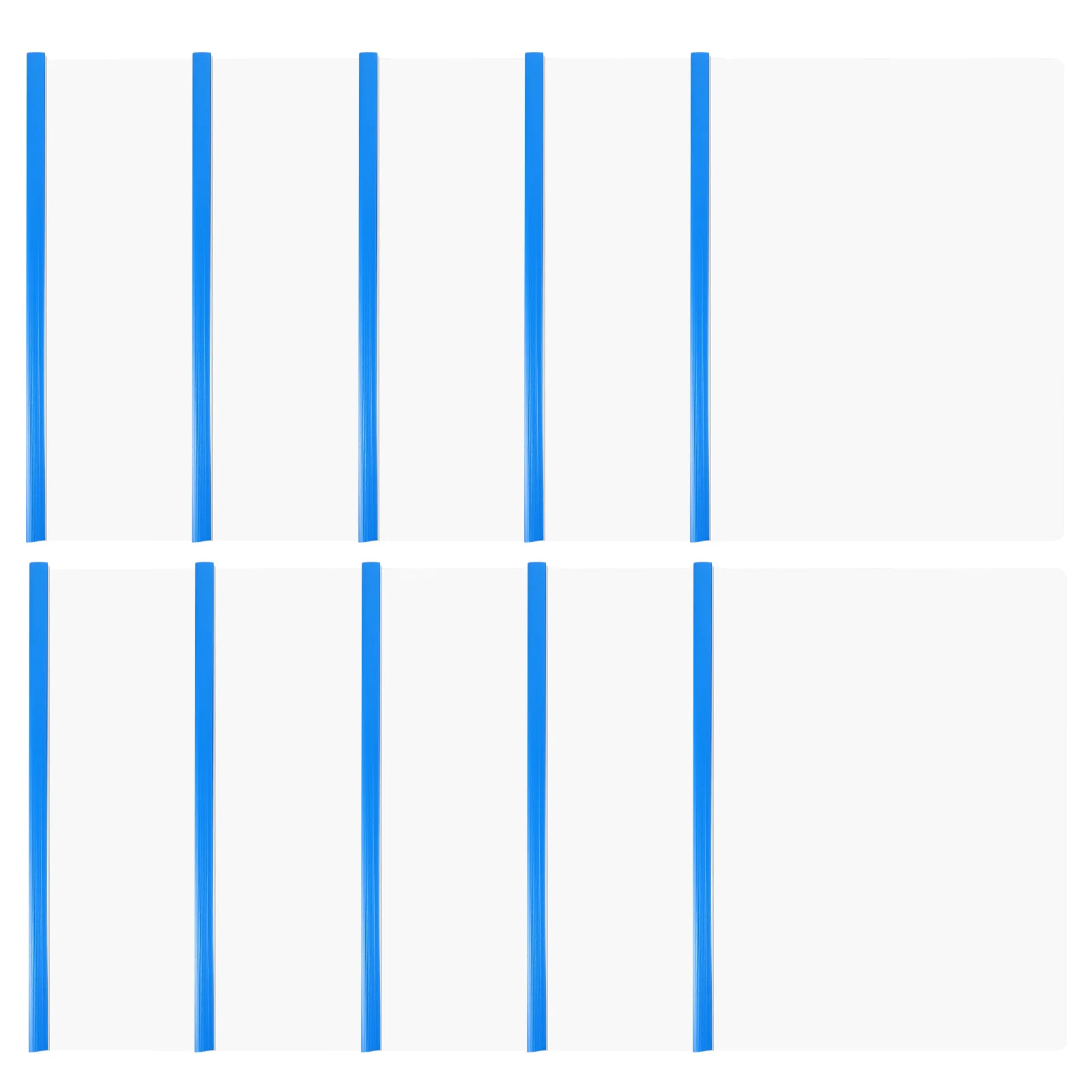 10 قطعة A4 مجلدات الملفات تصميم شفاف رسم قضبان عدم الانزلاق المشابك للوثائق أوراق الاختبار مجلدات الملفات شفافة #4