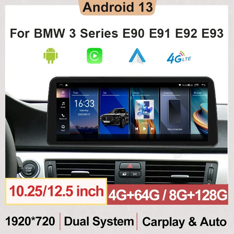 

Android 13 8Core 8G+128G Carpaly Bluetooth GPS Navigation For BMW 3 Series E90 E91 Multimedia Car Video Player Auto Headunit 4G